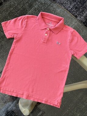 Crewcuts Coral Pink Polo with Sunglasses Emblem